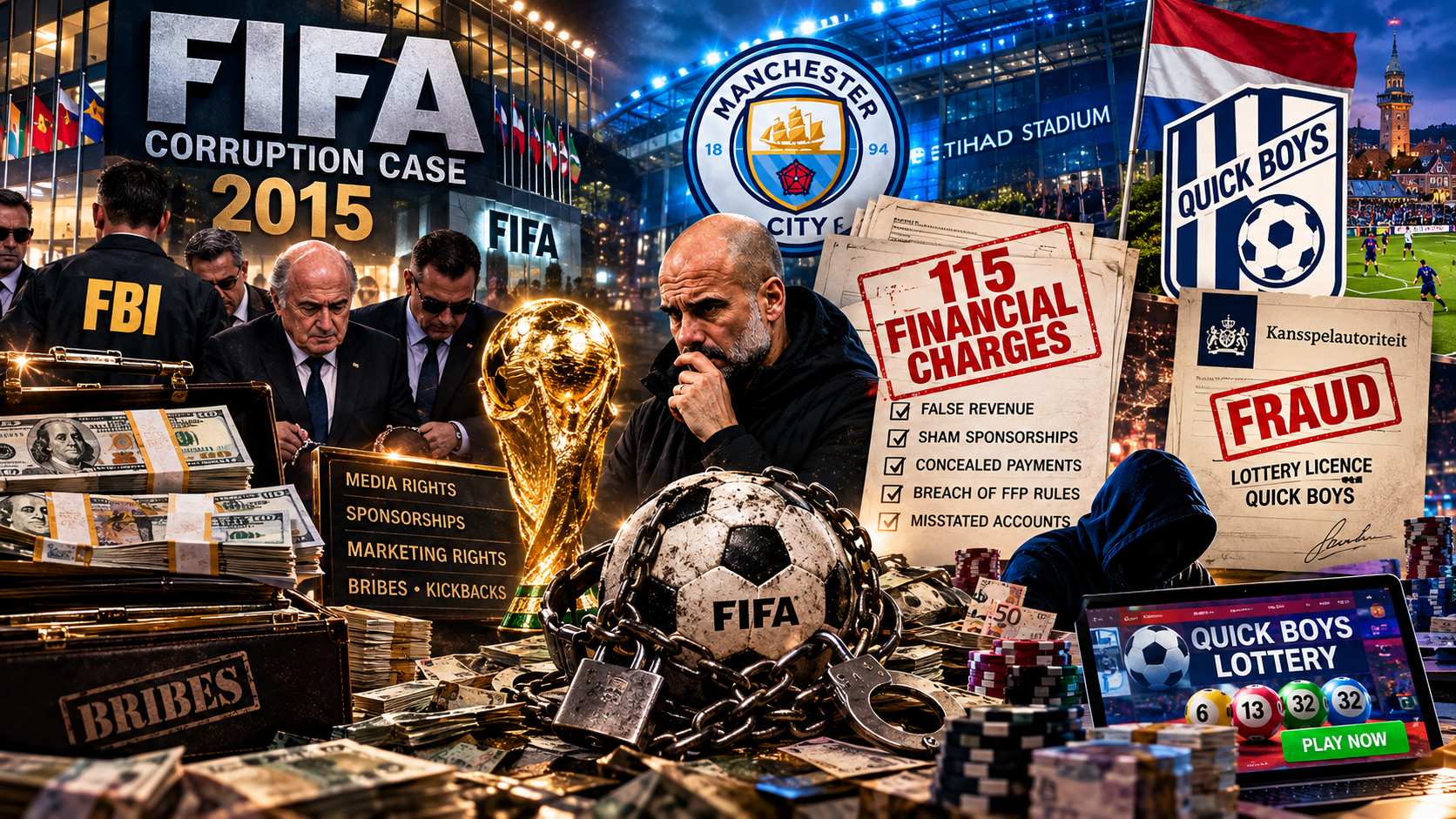 Soccer fraud and corruption involving FIFA, club finances and gambling